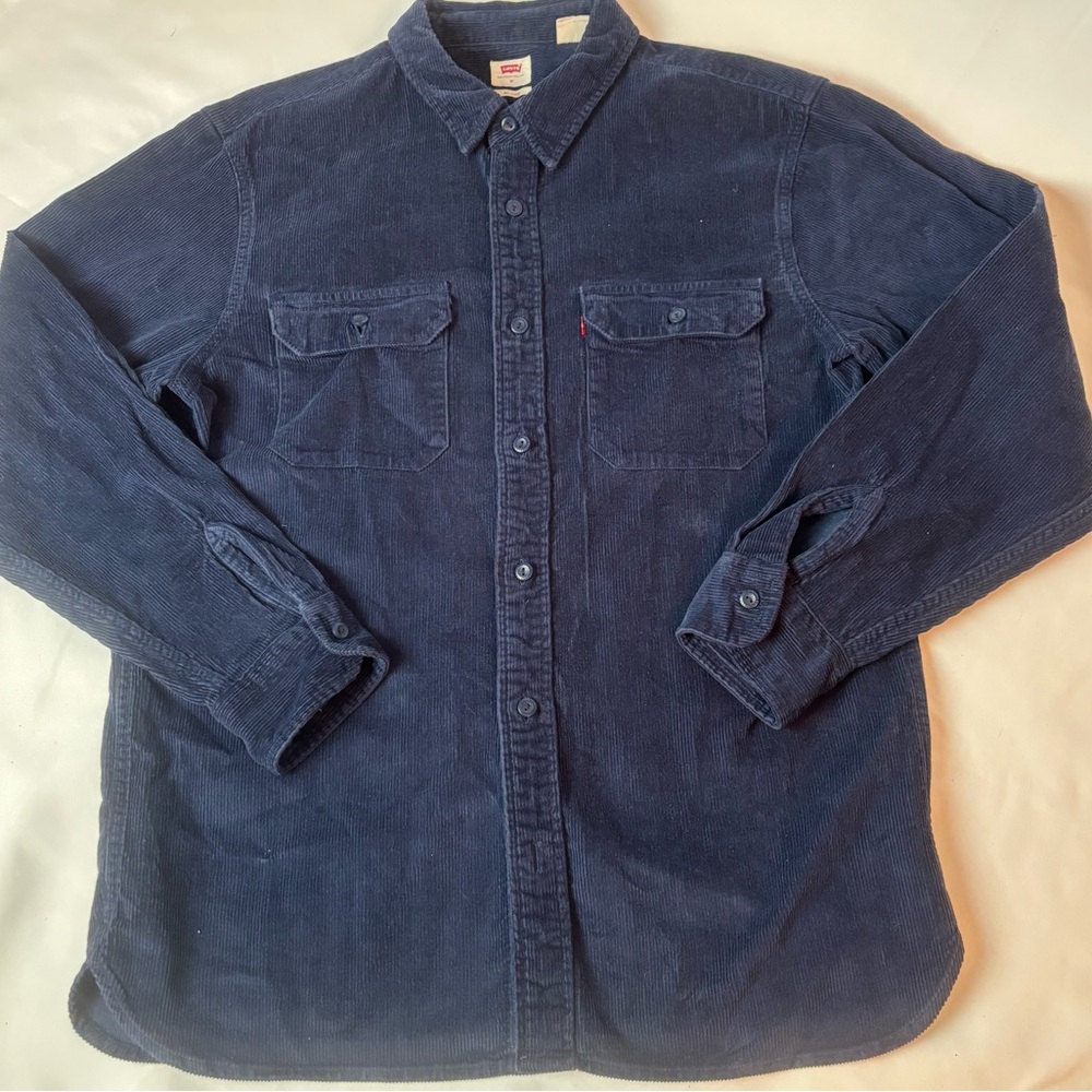 Levi's Navy Blue Casual Button Down Shirt